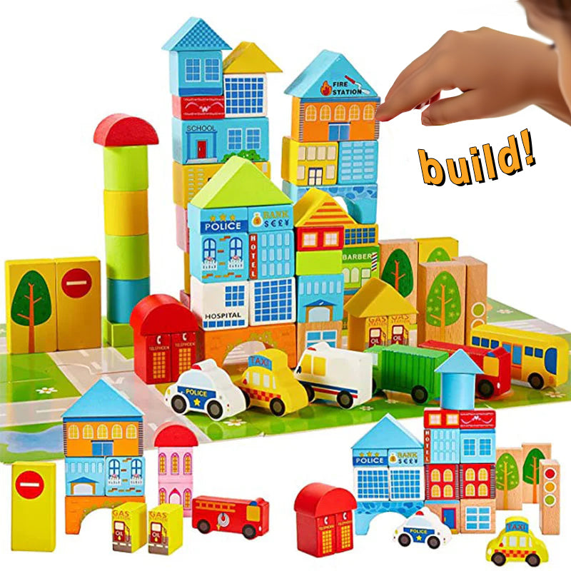 Mini Town Early Education Block Set