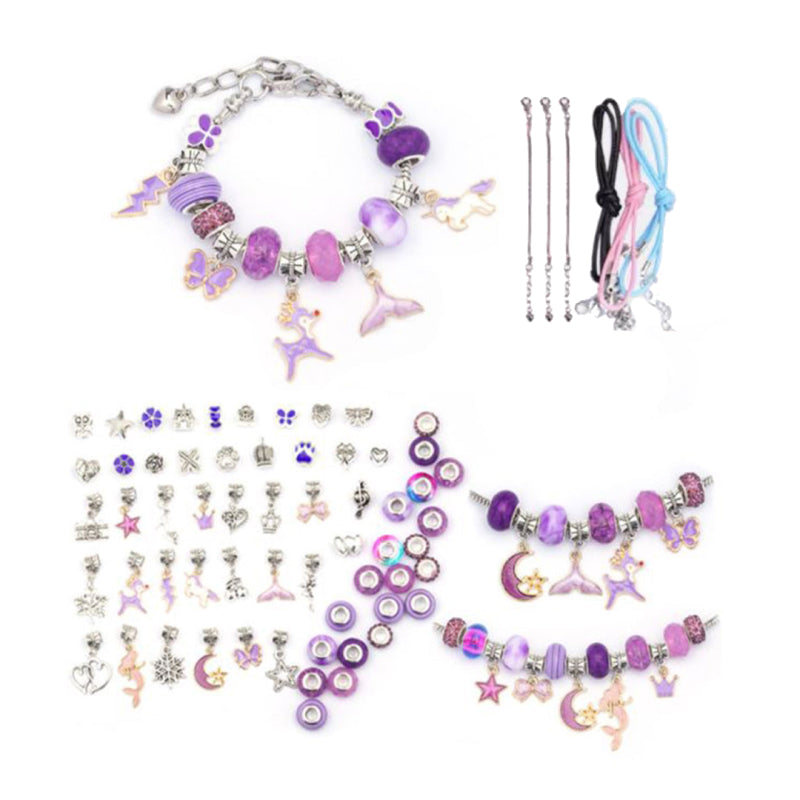 Purple Chain Bracelet  Charm bracelets for girls, Custom charm bracelet,  Diy charm bracelet