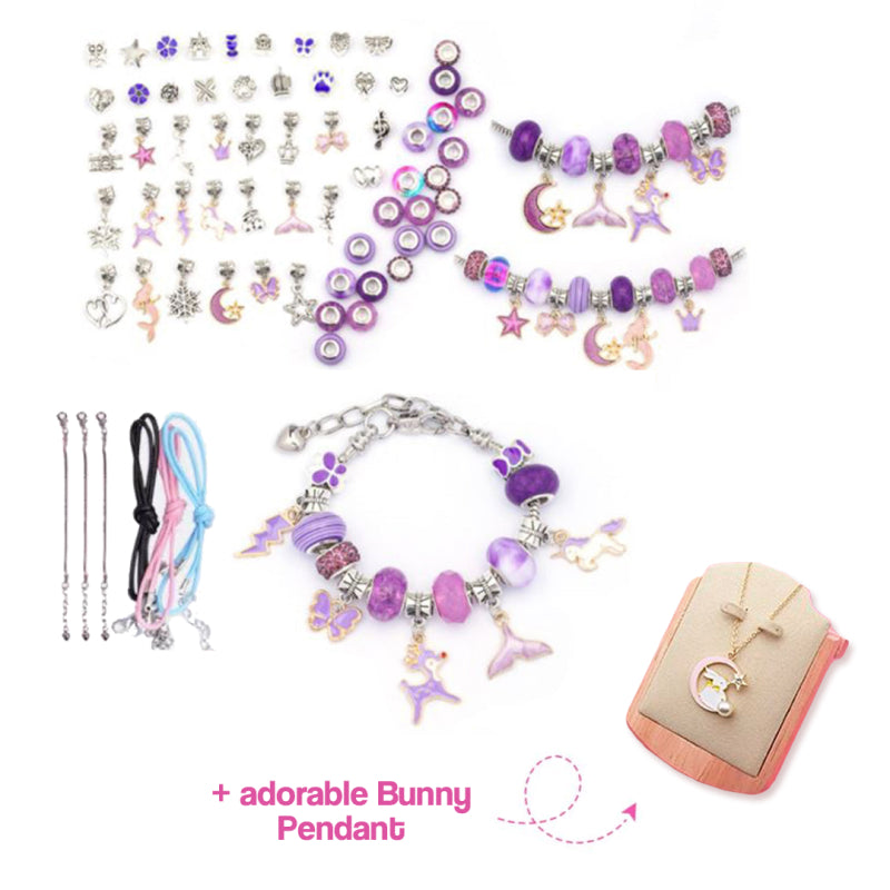 Kids Bracelet Making Kit - Pink/Purple