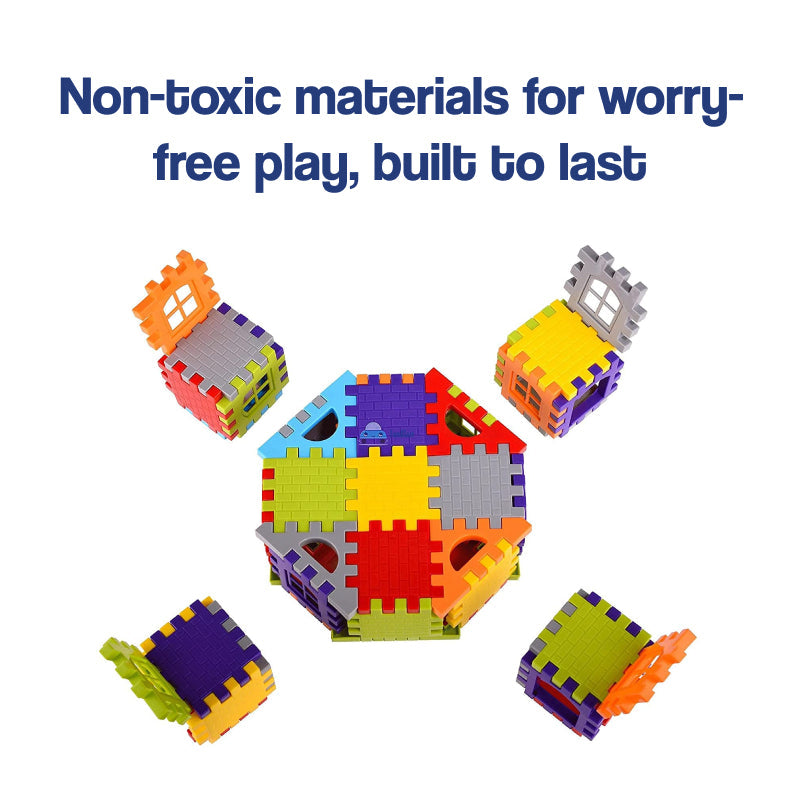 Vibrant 3D Puzzle Building Blocks Little Learners Toys